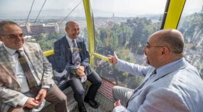 Başkan Soyer yeniden açılan Teleferik tesislerini gezdi