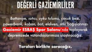 Gaziemir Belediyesi'nden yardım kampanyası