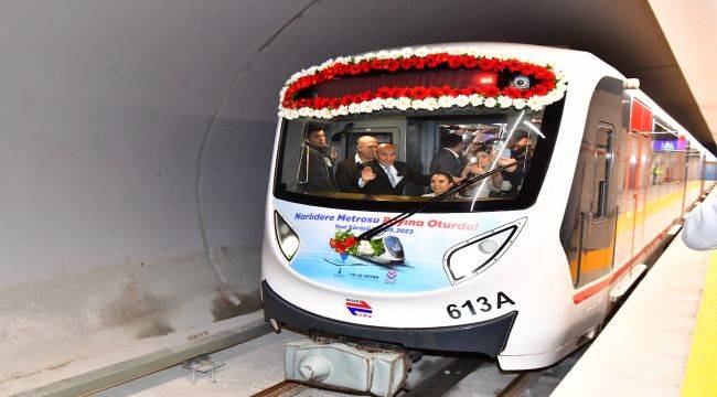 Narlıdere Metrosu ilk yolculu test sürüşünü yaptı