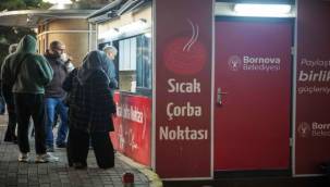 Bornova Belediyesi'nden Vatandaşlara Sıcak Çorba İkramı Başladı