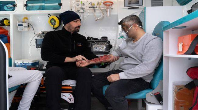 Büyükşehir'den çalışanlara kapsamlı afet tatbikatı