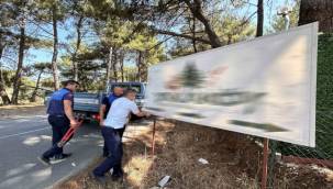 Bornova'da görsel kirliliğe zabıta freni