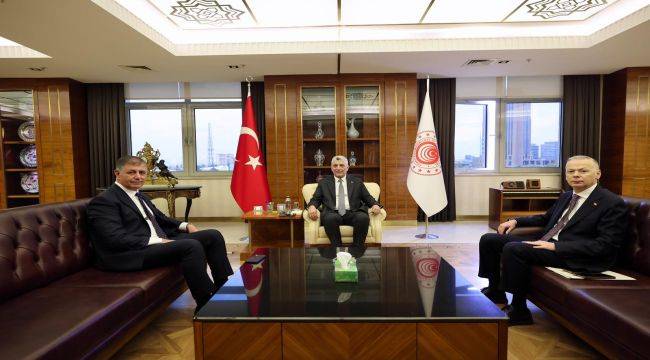 Başkan Tugay'dan Ticaret Bakanı Bolat'a ziyaret